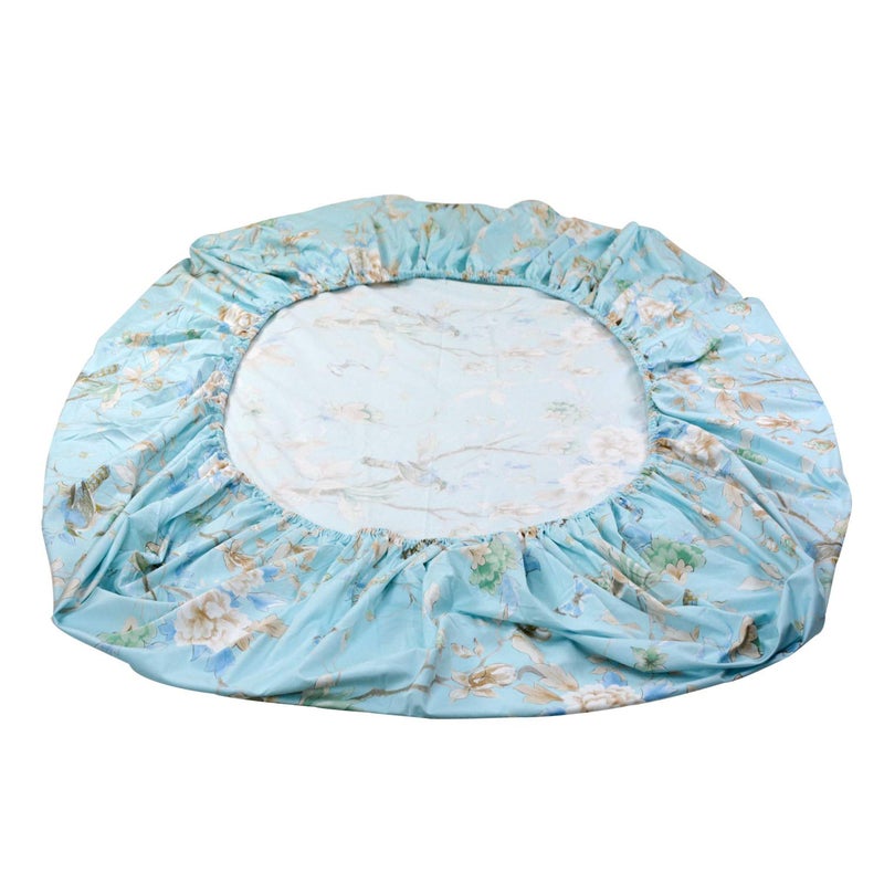 FADFAY Floral Bedding Shabby Blue Bird Print Bed Sheet Set Luxury Bedding Collections 800 Thread Count 100% Egyptian Cotton Deep Pocket, 4 Piece-Full Size - Image 4